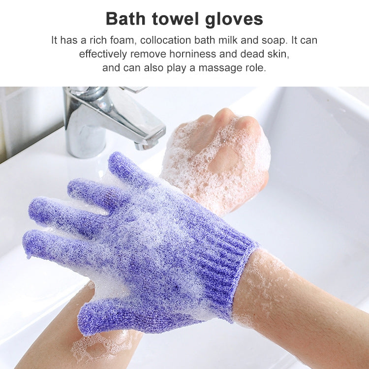 5 PCS Shower Bath Gloves Exfoliating Spa Massage Scrub Body Glove(Blue) - Home & Garden by buy2fix | Online Shopping UK | buy2fix