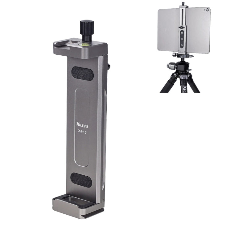 Xiletu Xj15 Live Broadcast Desktop Full Metal Tripod Mount Tablet Pc Phone Clamp With 1/4 Inch Screw Holes & Cold Shoe Base(Silver Grey) - Other Accessories by Xiletu | Online Shopping UK | buy2fix