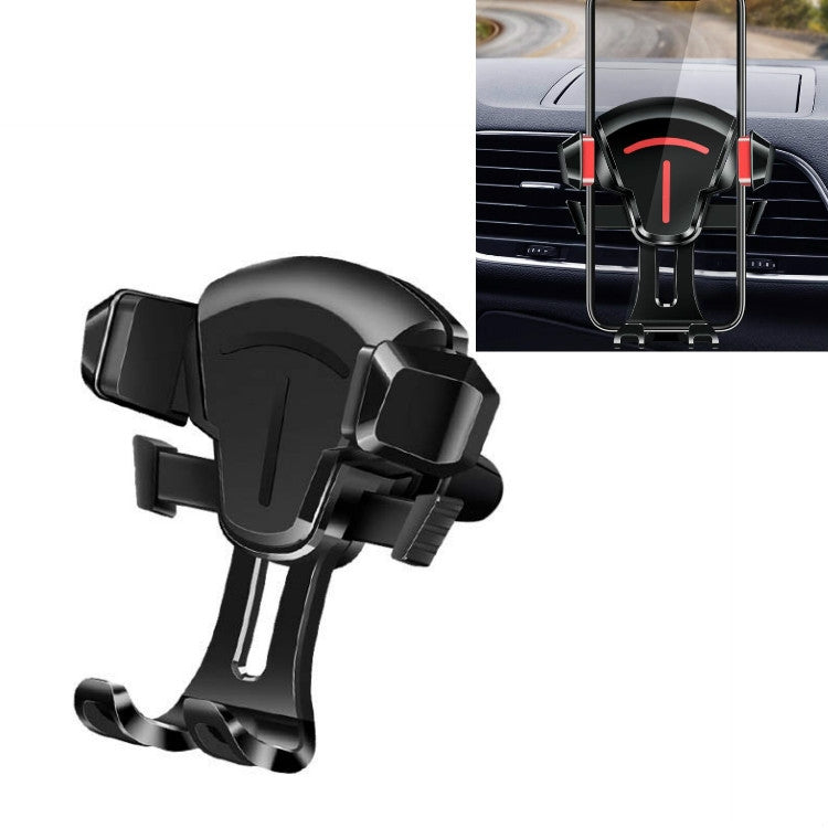 2 PCS Car Phone Holder Air Outlet Car Navigation Bracket Instrument Panel Bracket, Style:Air Outlet(Black) - Car Holders by buy2fix | Online Shopping UK | buy2fix