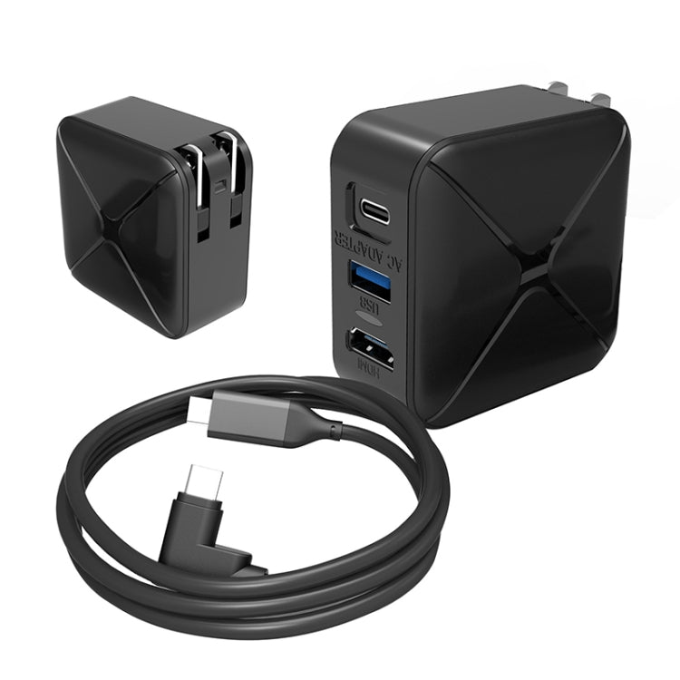 Multi-Function Projection And Charging AC Adapter Base Support Android/PC/Lite For Switch, Specifications:Black+EU Plug - Toys & Hobbies by buy2fix | Online Shopping UK | buy2fix