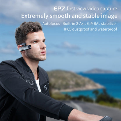 ORDRO EP7 4K Head-Mounted  Auto Focus Live Video Smart Sports Camera, Style:Without Remote Control(Silver Black) - DJI & GoPro Accessories by buy2fix | Online Shopping UK | buy2fix