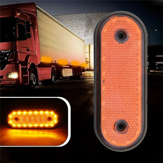 5 PCS MK-095 24V 20 LEDs Universal Truck Side Lights Truck Trailer Tail Lights(Yellow) - Warning Lights by buy2fix | Online Shopping UK | buy2fix