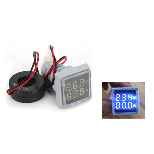 AD16-22FVA Square Signal Indicator Type Mini Digital Display AC Voltage And Current Meter(White) - Consumer Electronics by buy2fix | Online Shopping UK | buy2fix