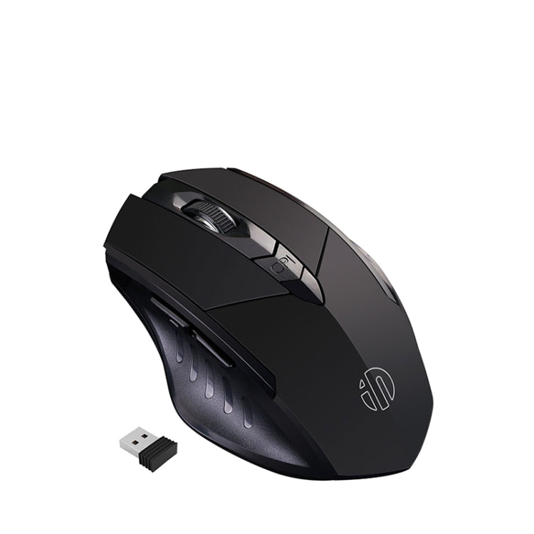 Inphic PM6 6 Keys 1000/1200/1600 DPI Home Gaming Wireless Mechanical Mouse, Colour: Black Wireless Charging Silent Version - Computer & Networking by Inphic | Online Shopping UK | buy2fix