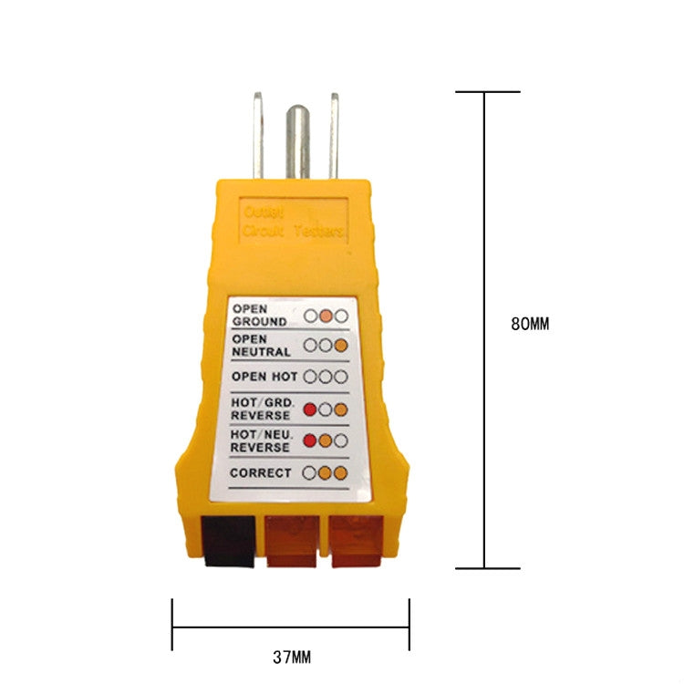 SK300 US Plug Socket Phase Tester Three-Wire Loop Power Socket Tester - Consumer Electronics by buy2fix | Online Shopping UK | buy2fix