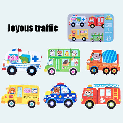 DUOQU Children Early Education Picture Puzzle Toy Box Set(Transportation) - Puzzle Toys by buy2fix | Online Shopping UK | buy2fix