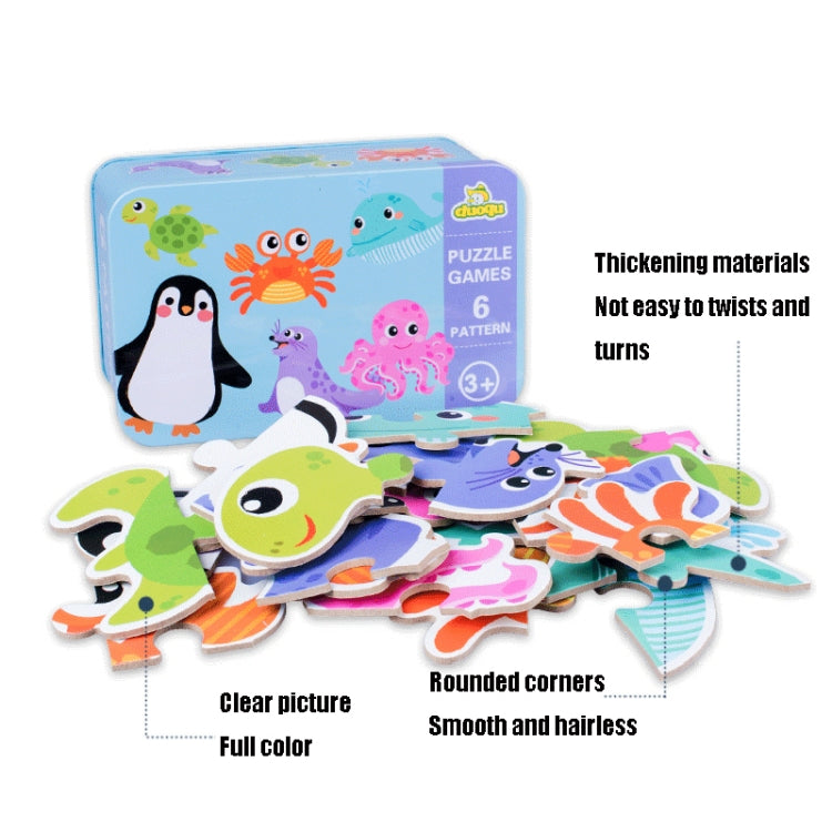 DUOQU Children Early Education Picture Puzzle Toy Box Set(Transportation) - Puzzle Toys by buy2fix | Online Shopping UK | buy2fix