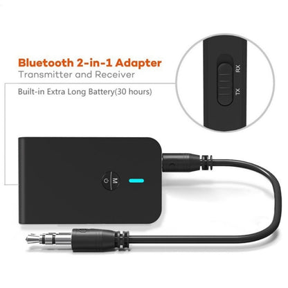 BT-6 2 In 1 Receiver & Transmitter Bluetooth 5.0 Audio Adapter - Apple Accessories by buy2fix | Online Shopping UK | buy2fix