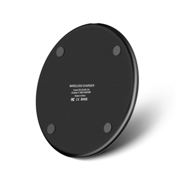 K8 10W Universal Aluminum Alloy Mobile Phone Wireless Charger, Specification:with 50cm Cable(Black) - Wireless Charger by buy2fix | Online Shopping UK | buy2fix