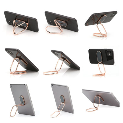 Folding And Sticking Zinc Alloy Mobile Phone Ring Holder Car Magnetic Ring Buckle(Rose Gold) - Ring Holder by buy2fix | Online Shopping UK | buy2fix