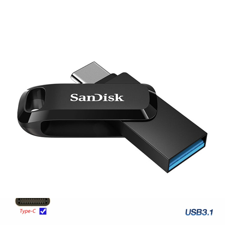 SanDisk Type-C + USB 3.1 Interface OTG High Speed Computer Phone U Disk, Colour: SDDDC3 Black Plastic Shell, Capacity: 256GB - USB Flash Drives by SanDisk | Online Shopping UK | buy2fix