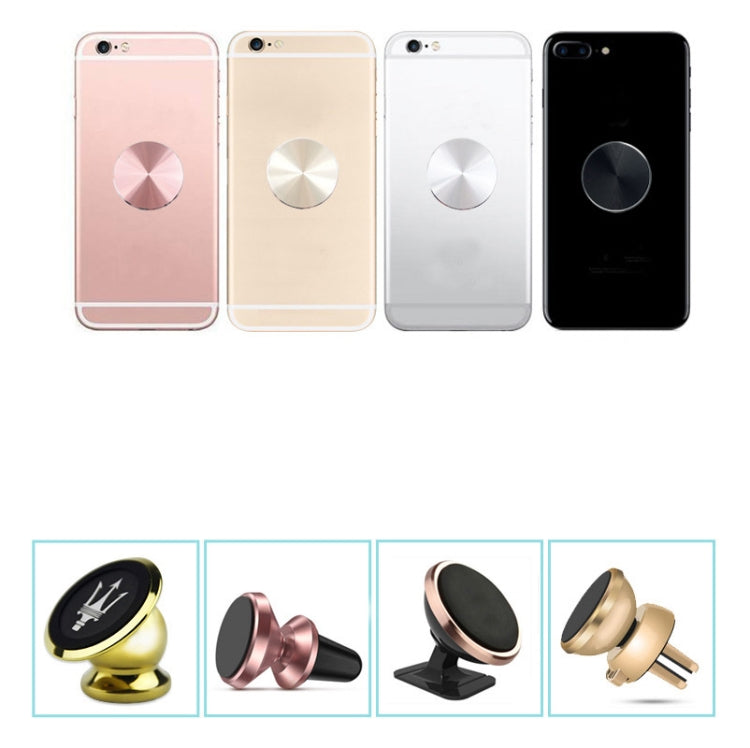 10 PCS CD Texture Aluminum Alloy Magnetic Sheet Magnetic Patch Set For Car Phone Holder, With Alcohol Cotton Sheet And Protective Film(Tyrant Gold) - Hand-Sticking Bracket by buy2fix | Online Shopping UK | buy2fix