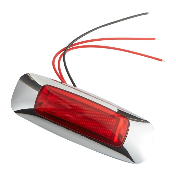 2 PCS 12/24V 8 LEDs Explosion Lightning Plating Edge Light Side Tail Light(Red) - Warning Lights by buy2fix | Online Shopping UK | buy2fix