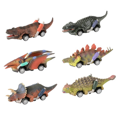 GJ305 3 PCS Inertia Pull Back Dinosaur Toy Model Car Children Educational Toys(Triceratops) - Model Toys by buy2fix | Online Shopping UK | buy2fix