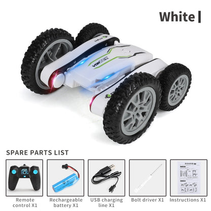 1:24 2.4G Flowering Stunt Car RC Double Deformation Remote Control Car Twisting Rotating Toy Car(White) - RC Cars by buy2fix | Online Shopping UK | buy2fix