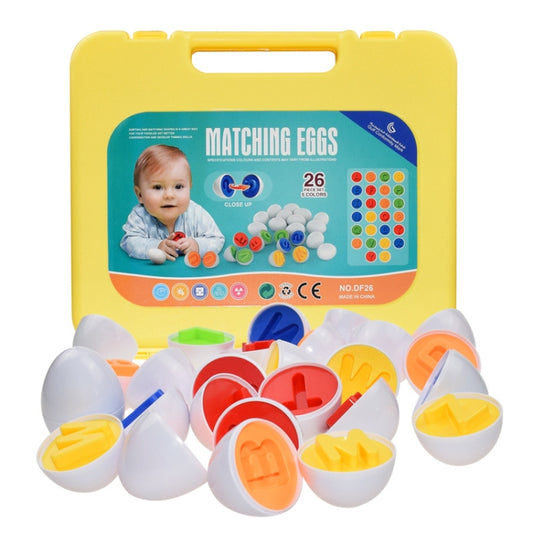 English Letters Matching Eggs Toys Color Shape Identification Simulation Egg Gift Box - Early Education Toys by buy2fix | Online Shopping UK | buy2fix