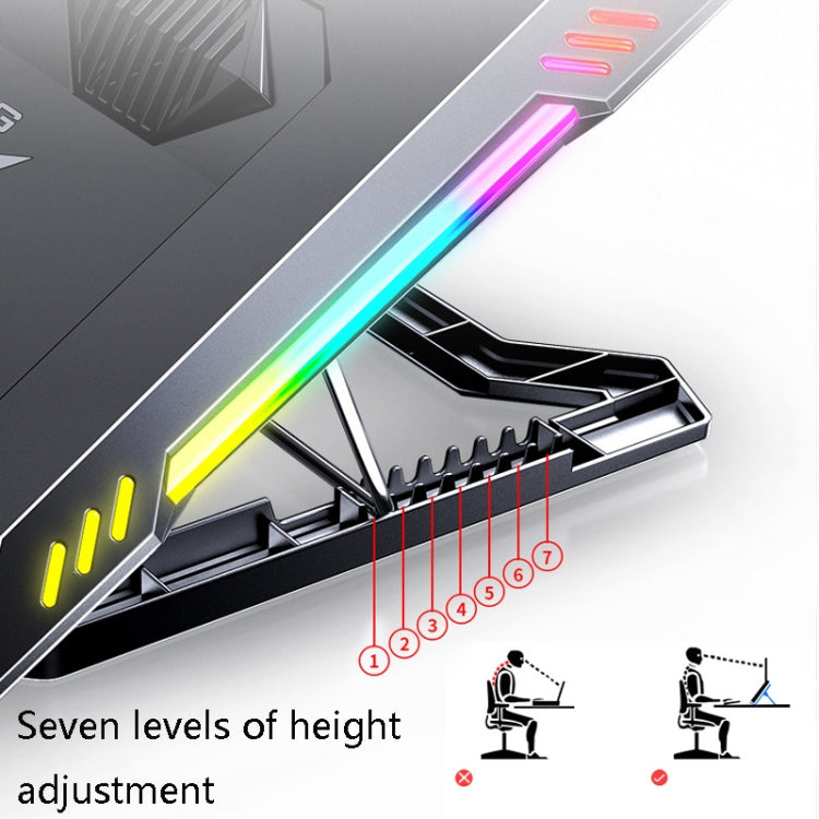 MC X500 Laptop Radiator Heightening Bracket Cooling Base(Black Red Standard Version) - Cooling Pads by MC | Online Shopping UK | buy2fix