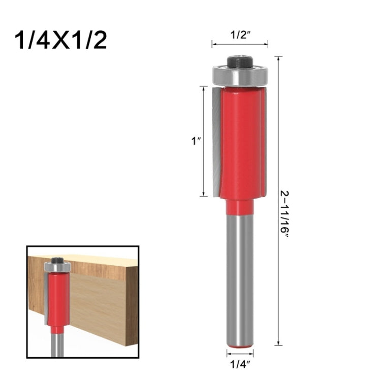 3 PCS Woodworking Engraving Milling Cutter Trimming Machine Alloy Cutter Head, Model: 1/4x1/2mm - Others by buy2fix | Online Shopping UK | buy2fix