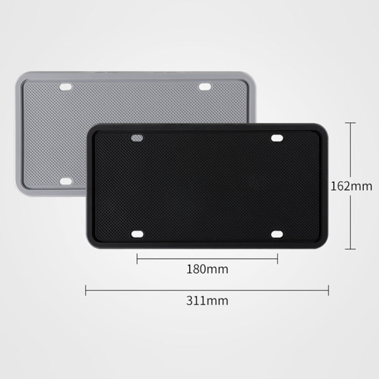 2 Sets Waterproof Rustproof Non-damaging Car Paint Silicone License Plate Frame, Specification: Black - License Plate Covers & Frames by buy2fix | Online Shopping UK | buy2fix