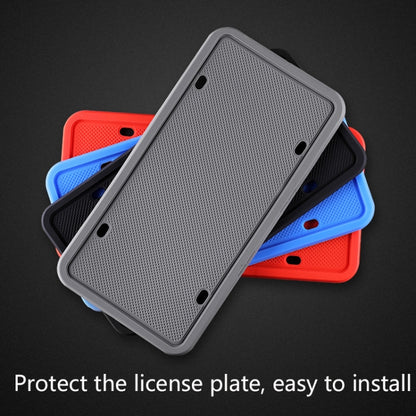 2 Sets Waterproof Rustproof Non-damaging Car Paint Silicone License Plate Frame, Specification: Black - License Plate Covers & Frames by buy2fix | Online Shopping UK | buy2fix