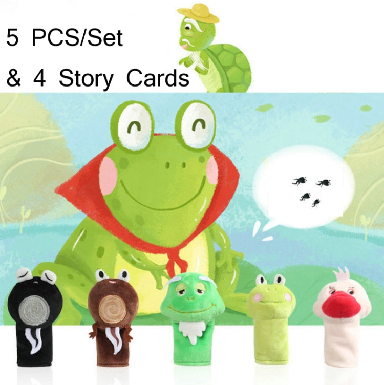 Animal Finger Dolls Plush Toys For Preschool Education, Height: 7.5cm(5 PCS/Set Tadpole+Story Card) - Soft Toys by buy2fix | Online Shopping UK | buy2fix