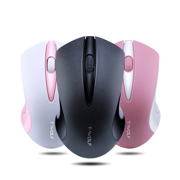 T-WOLF Q2 3-Buttons 1200 DPI 2.4GHz Wireless Mouse(Pink) - Wireless Mice by buy2fix | Online Shopping UK | buy2fix