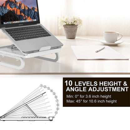 A23 Foldable Notebook Stand With 10-Speed Adjustment Computer Cooling Lifting Stand, Colour: Regular (Black) - Computer & Networking by buy2fix | Online Shopping UK | buy2fix