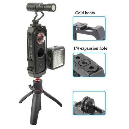 KF42730 For Insta360 One X-2 Metal Camera Vertical Cage Protection Frame with Cold Shoe - DJI & GoPro Accessories by buy2fix | Online Shopping UK | buy2fix