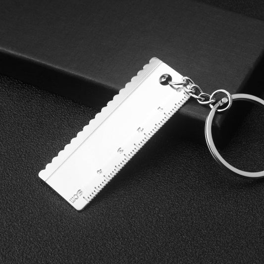 10 PCS Tool Metal Keychain Car Key Ring Pendant, Colour: H-404 Ruler - Key Rings by buy2fix | Online Shopping UK | buy2fix