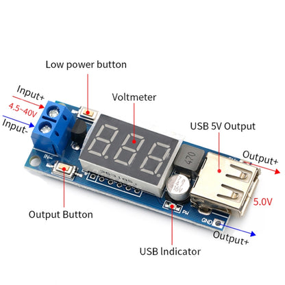 HW-318 12V To 5V Buck Module DC-DC 3A DC Power Module LED Battery Car Voltmeter - Other Accessories by buy2fix | Online Shopping UK | buy2fix