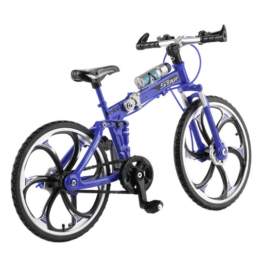 1:8 Scale Simulation Alloy Bicycle Model Mini Bicycle Toy Decoration(Folding-Blue) - Model Toys by buy2fix | Online Shopping UK | buy2fix