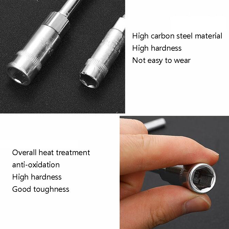 4 PCS T-Wrench Car Assembly Repair Sleeve Wrench Hexagon Lengthening Socket, Specification: 7mm - In Car by buy2fix | Online Shopping UK | buy2fix