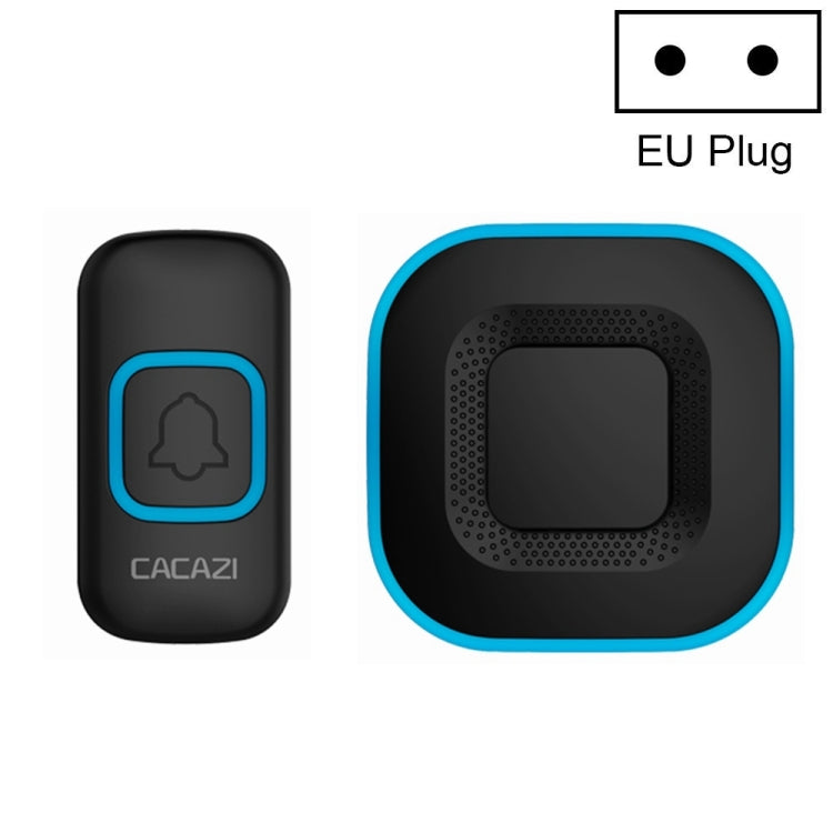 CACAZI V028F Wireless Music Doorbell without Battery, Plug:EU Plug(Black) - Wireless Doorbell by CACAZI | Online Shopping UK | buy2fix