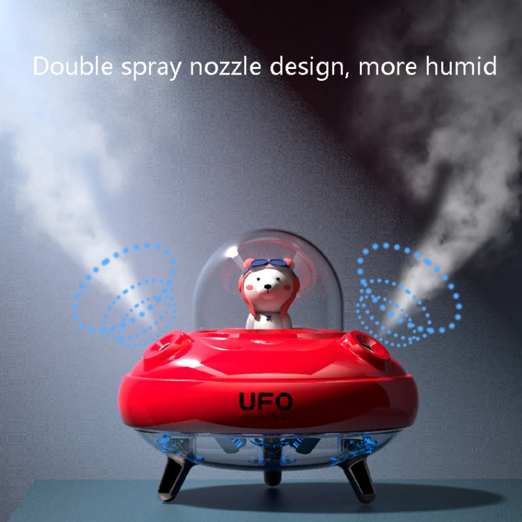 HO3 UFO Double Spraying Pet Humidifier Home Air Nebulizer Water Replenishing Instrument, Colour: Plug-in Model (Pink) - Home & Garden by buy2fix | Online Shopping UK | buy2fix