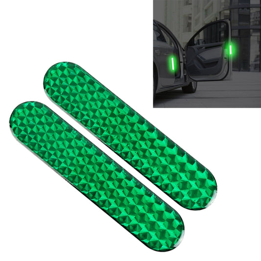 2 PCS High-brightness Laser Reflective Strip Warning Tape Decal Car Reflective Stickers Safety Mark(Green) - Warning Sticker by buy2fix | Online Shopping UK | buy2fix