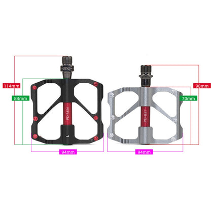 PD-R87C  1 Pair PROMEND Bicycle Road Bike Mountain Bike 3 Palin Carbon Fiber Bearing Pedal(Silver) - Pedals by PROMEND | Online Shopping UK | buy2fix