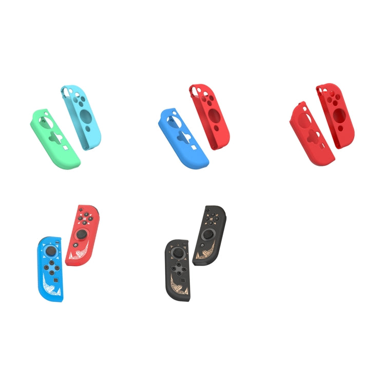 IINE Gamepad Silicone Flat Protective Sleeve Handle Split Silicone Case For Nintendo Switch Joy-Con(Black-L495) - Cases by IINE | Online Shopping UK | buy2fix