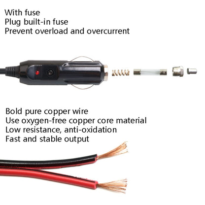 Car Compressor Refrigerator Line 12/24V Semiconductor Refrigerator Power Cord Cigarette Lighter Line, Specification: Without Switch 4m - In Car by buy2fix | Online Shopping UK | buy2fix