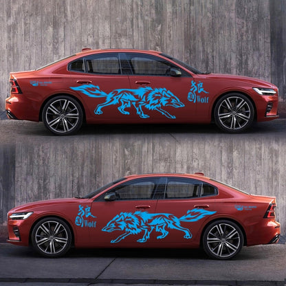 D-70 Wolf Totem Car Stickers Car Personality Modified Car Stickers(Blue) - In Car by buy2fix | Online Shopping UK | buy2fix