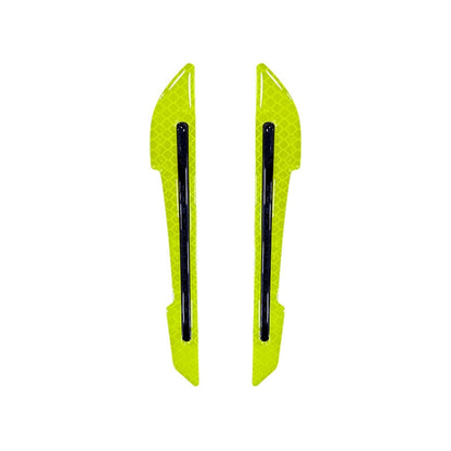 4 Sets Car Reflective Sticker Door Border Anti-Collision Strip Leaf Board Personality Rear View Mirror Warning Sticker(Green) - In Car by buy2fix | Online Shopping UK | buy2fix