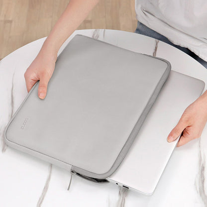 Baona BN-Q001 PU Leather Laptop Bag, Colour: Grey, Size: 13/13.3/14 inch - 14.1 inch by Baona | Online Shopping UK | buy2fix