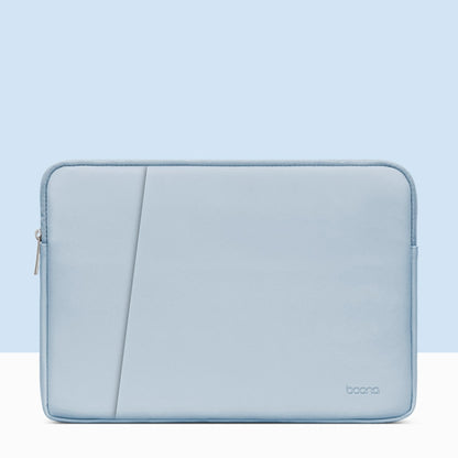 Baona BN-Q004 PU Leather Laptop Bag, Colour: Double-layer Sky Blue, Size: 15/15.6 inch - 15 inch by Baona | Online Shopping UK | buy2fix