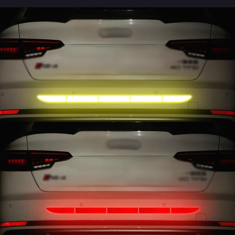 5 Sets Car Trunk Reflective Decorative Strip Anti-Scratch Car Tail Warning Decorative Stickers(Red) - In Car by buy2fix | Online Shopping UK | buy2fix