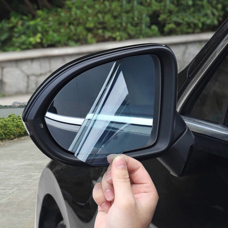 10 PCS Rainproof Anti-Fog And Anti-Reflective Film For Car Rearview Mirror Ellipse 100x150mm(Transparent) - In Car by buy2fix | Online Shopping UK | buy2fix