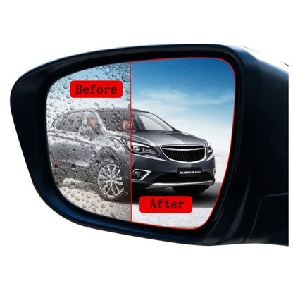 10 PCS Rainproof Anti-Fog And Anti-Reflective Film For Car Rearview Mirror Ellipse 95x135mm(Transparent) - In Car by buy2fix | Online Shopping UK | buy2fix