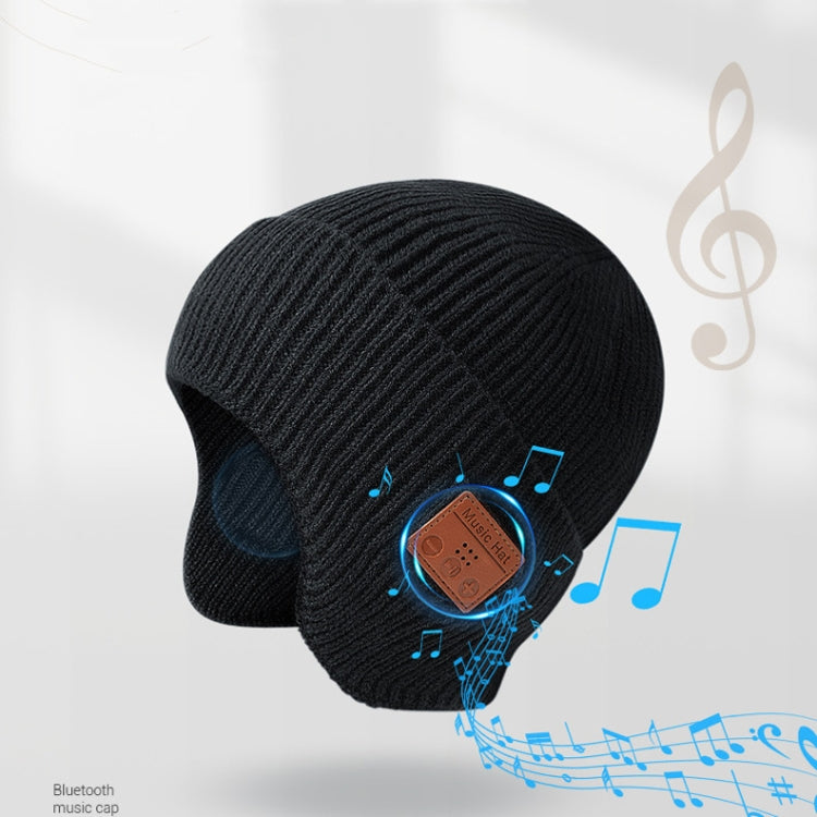 TR Ear-Covered Bluetooth Music Hat 5.0 Binaural Stereo Headphone Cap(Dark Gray) - Smart Wear by buy2fix | Online Shopping UK | buy2fix