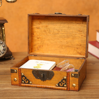 Antique Distressed Cosmetic Storage Box Dressing Table Props For Shooting Scenes，Specification： 6280-01GK02 Yellow + Lock - Camera Accessories by buy2fix | Online Shopping UK | buy2fix
