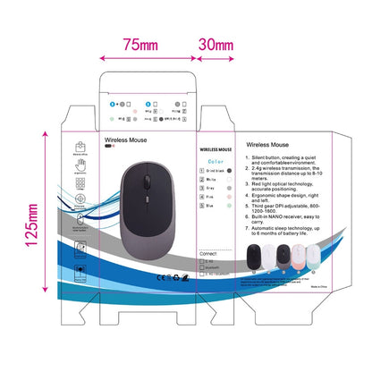 M030 4 Keys 1600DPI Laptop Office Mute Mouse, Style: Wireless (White) - Wireless Mice by buy2fix | Online Shopping UK | buy2fix