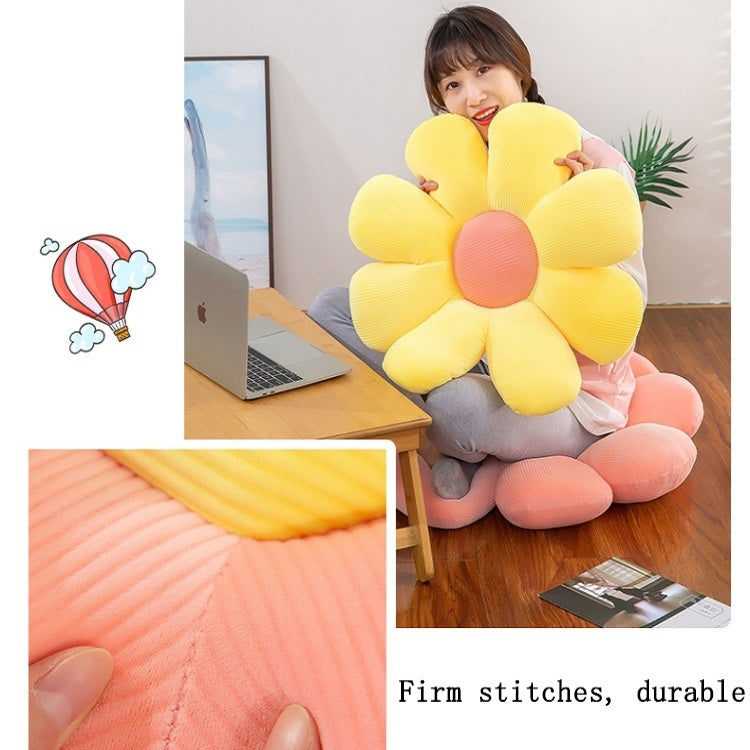 Small Daisy Flower Soft Elastic Cushion Pillow 53cm(Yellow) - Home & Garden by buy2fix | Online Shopping UK | buy2fix