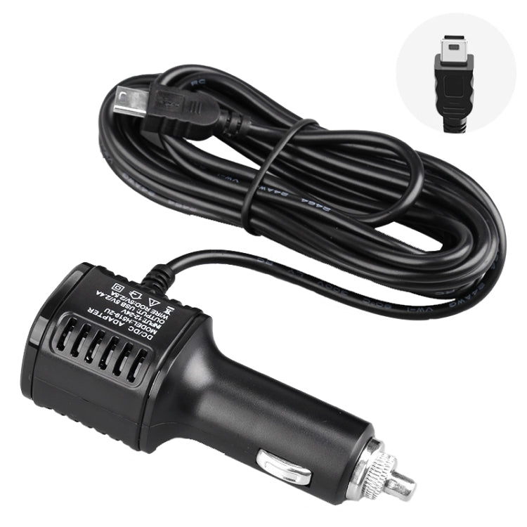 H519 Car Charger Driving Recorder Power Cord Dual USB With Display Charging Line, Specification: Mini Straight - In Car by buy2fix | Online Shopping UK | buy2fix